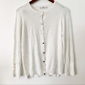 Zara Knit Button Cardigan Size Large